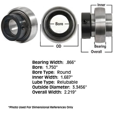 Aftermarket Fits New ReLubri Fits CATable Spherical Ball Bearing w/Collar Fits John D JD9305